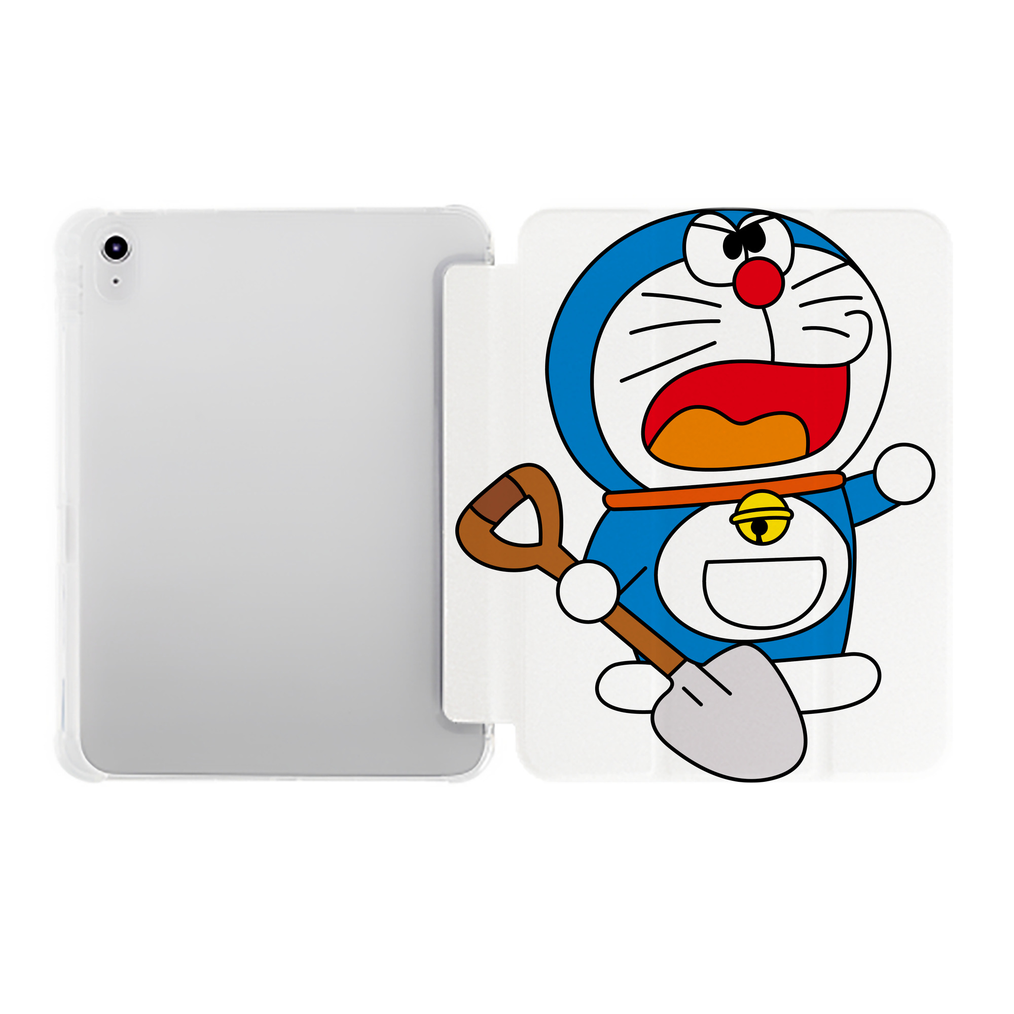 （画像用） ドラえもん Doraemon IPad ケース ペン収納付き 三つ折りスタンド PUレザー×シリコン 対応機種9.5/10.5/10.9インチ